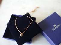 Fio original swarovski com pendente gota cristais, NOVO