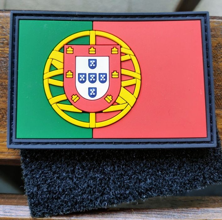 Emblema em borracha c/ velcro - bandeira de Portugal