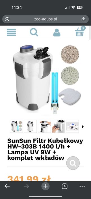 Filtr zewnetrzny kubelkowy Sunsun HW-303B
