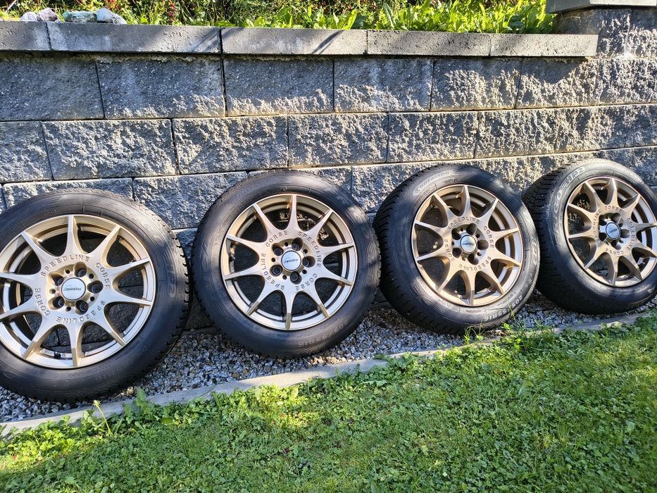 Złote felgi Subaru Speedline SL2 16" 5x100. Edycja limit Opony Zima