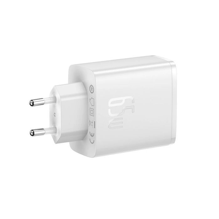 Ładowarka Baseus Cube Pro 65W GaN USB-C/A x2, Biała