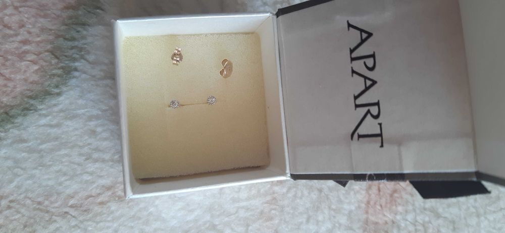 Kolczyki złote z cyrkoniami Apart