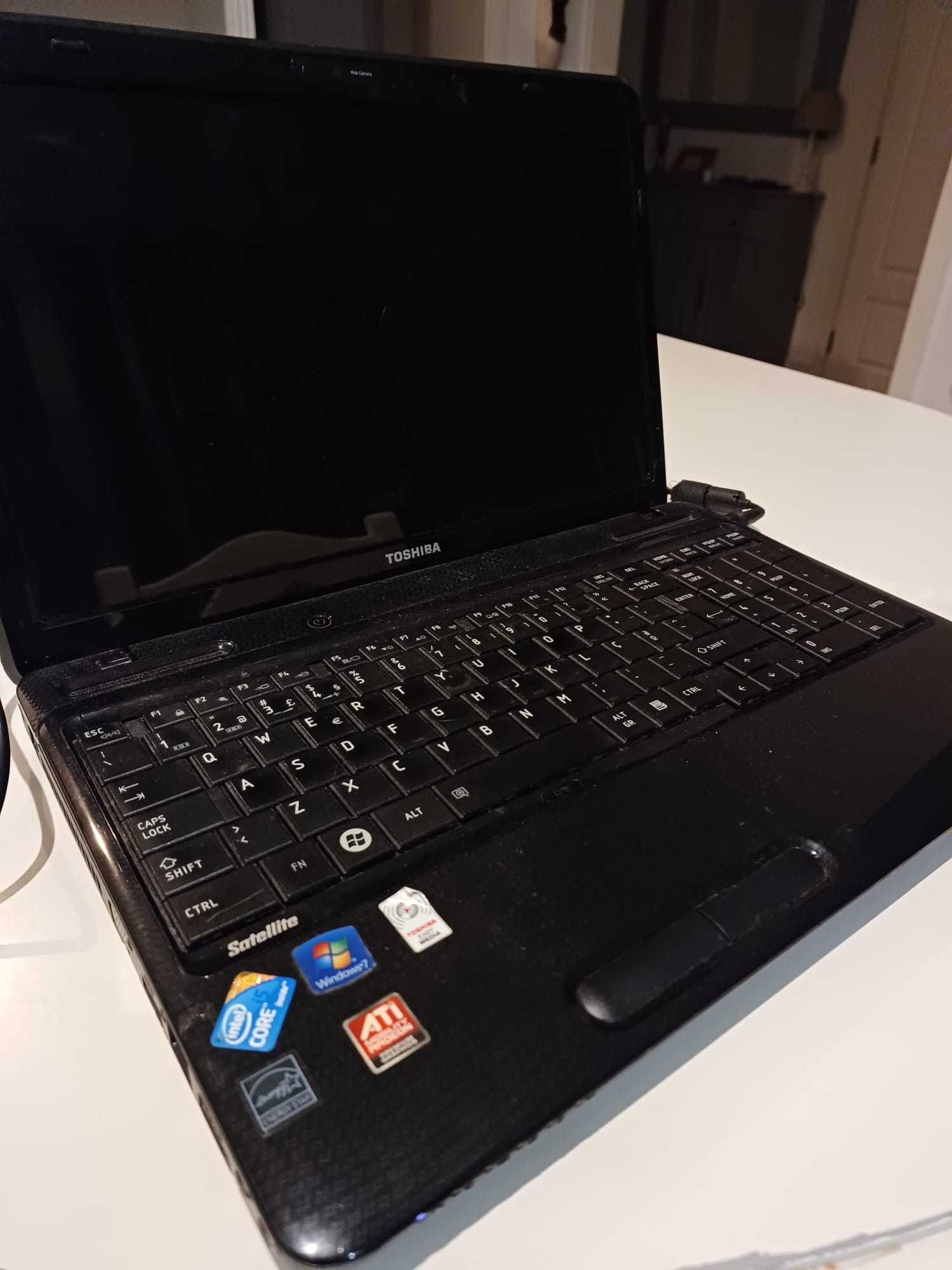 PC Portátil Toshiba Satellite L650 c/ cabo de alimentação s/ bateria