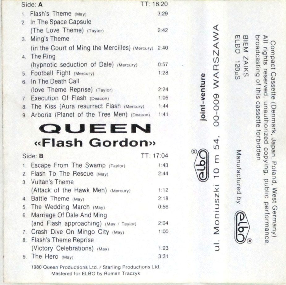 Queen - Flash Gordon (kaseta) BDB