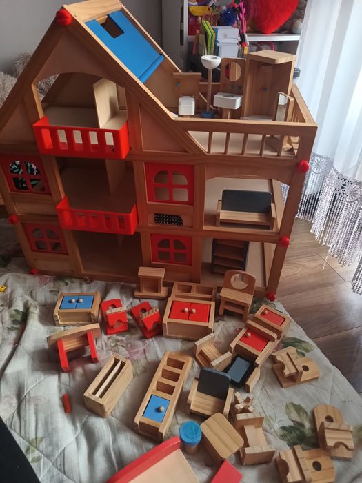 Domek drewniany z Lidla z akcesoriami