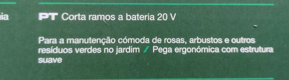 Tesoura de podar a bateria Parkside 20v nova