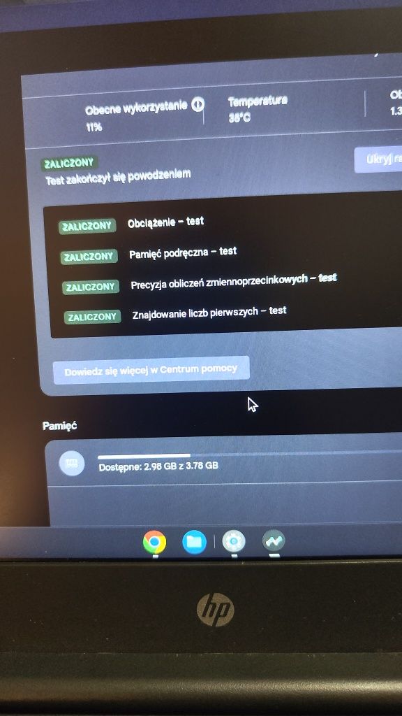 Używany chromebook 11 G6 HP AMD A4-9120C 4gb ram