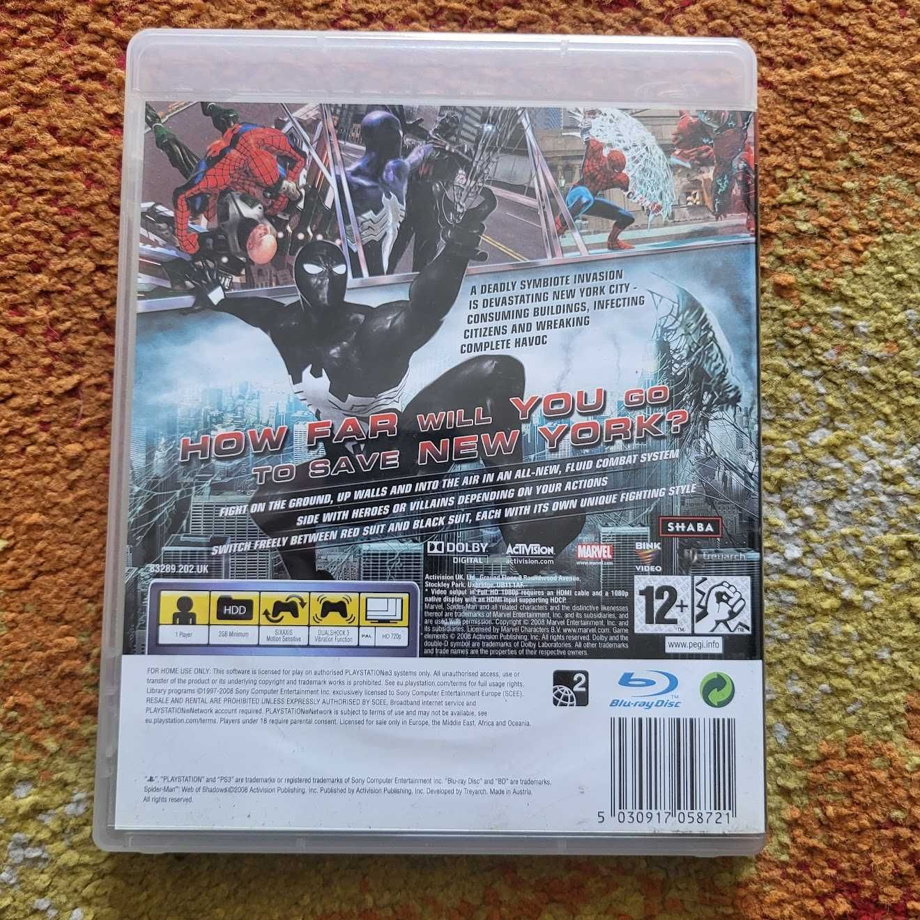 Spider-Man Web Of Shadows PS3 Playstation 3, Skup/Sprzedaż