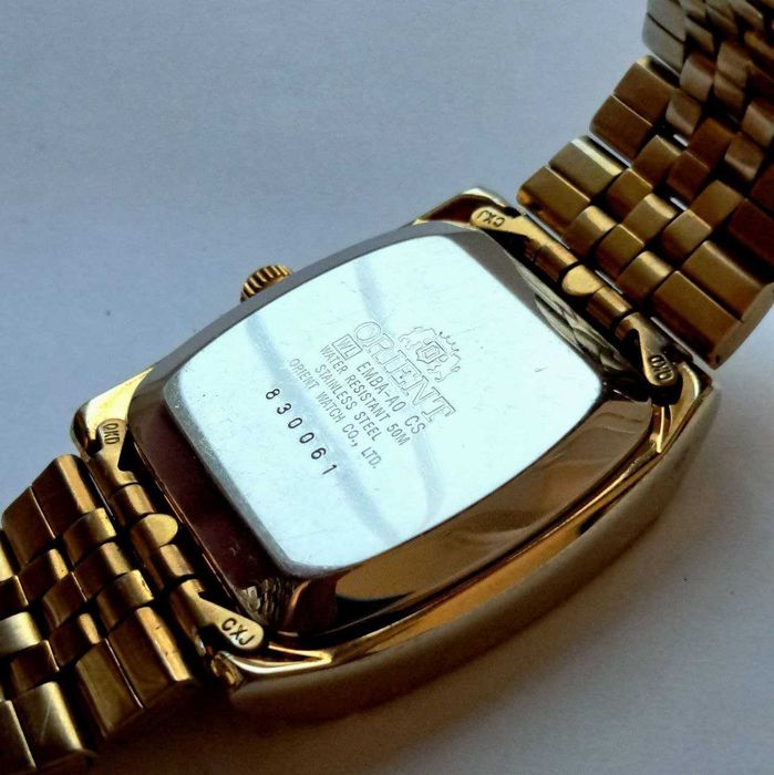 Orient Automatic 3 Stars Tonneau Black & Gold