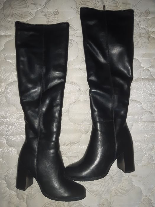 Ботфорди 39р. зима / ботінки високі сапоги натуральний замш 40р.