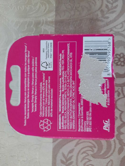 Dwupak Ostrza Gillette Venus Snap Extra Smooth