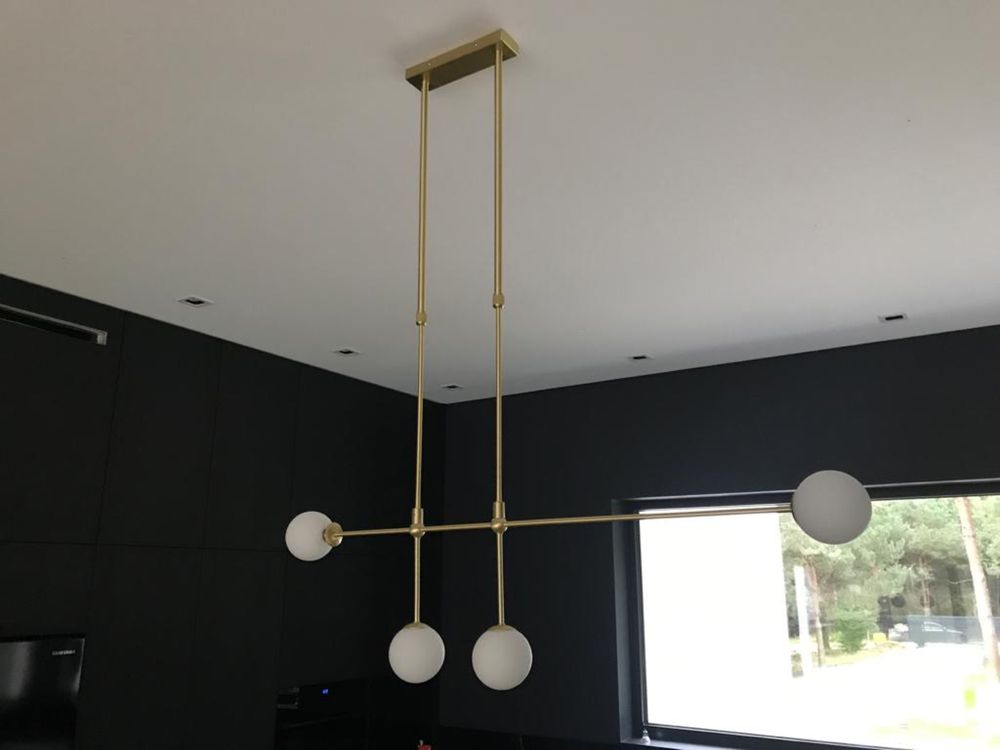 Lampa wisząca Moon złoto - biała G9 maks. 4 W