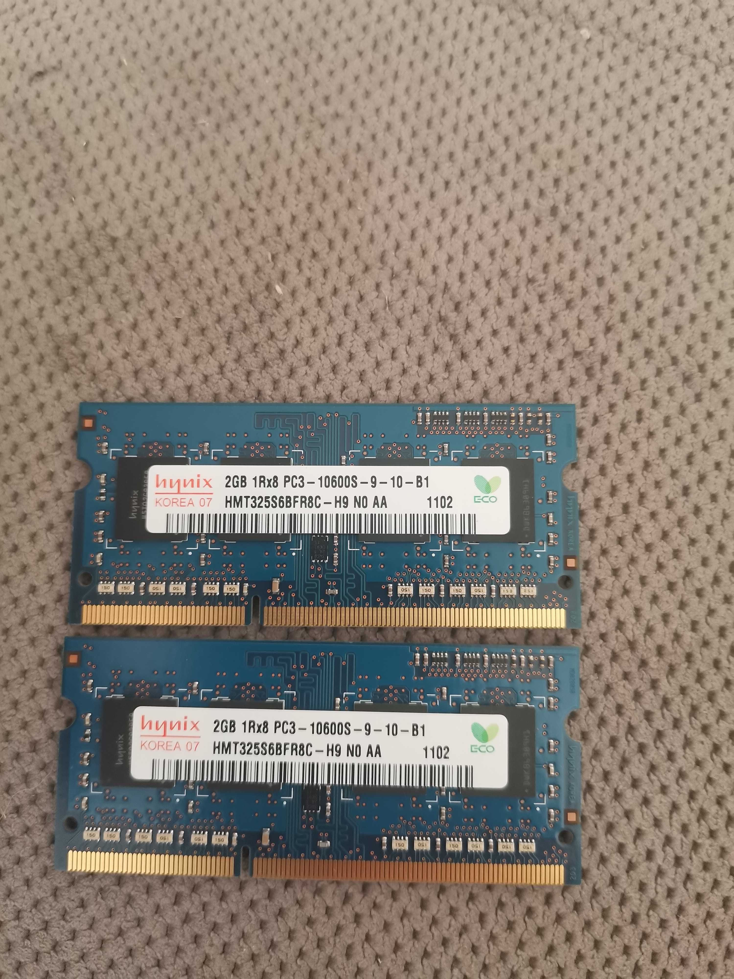 RAM pc3 ddr3 4gb 2x2gb RAM do laptopa
