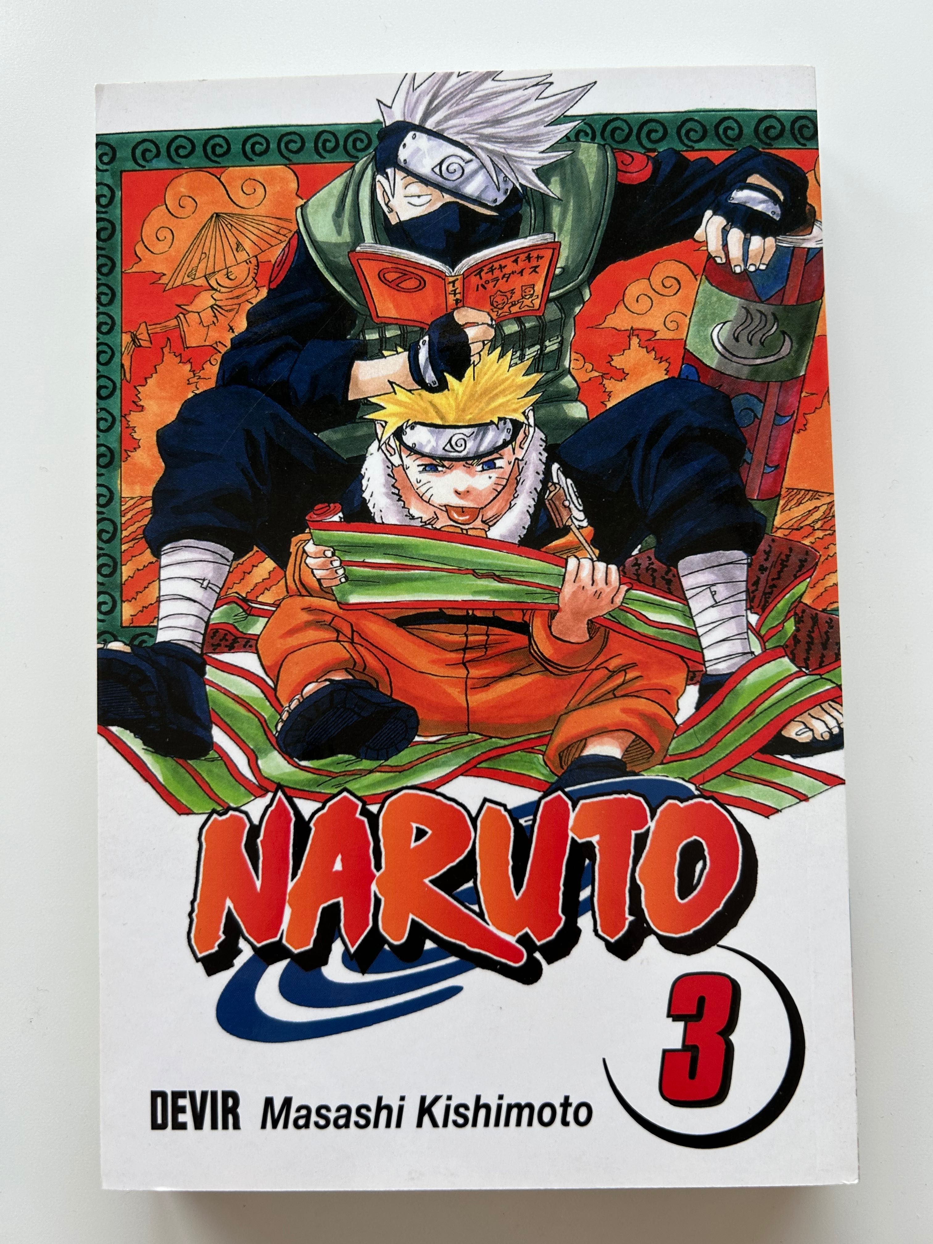 Naruto mangá volume 1, 2 e 3