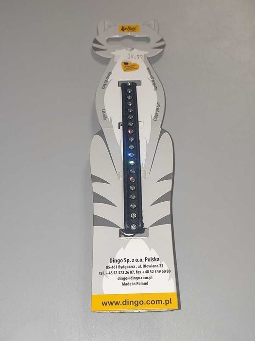 Obroża Dla Kota Czarna Firmy Dingo Model Glamour Nowa [2]