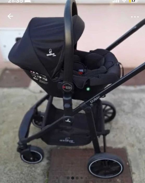 Trio Carrinho Bebé Asalvo Dubai 2 Preto
