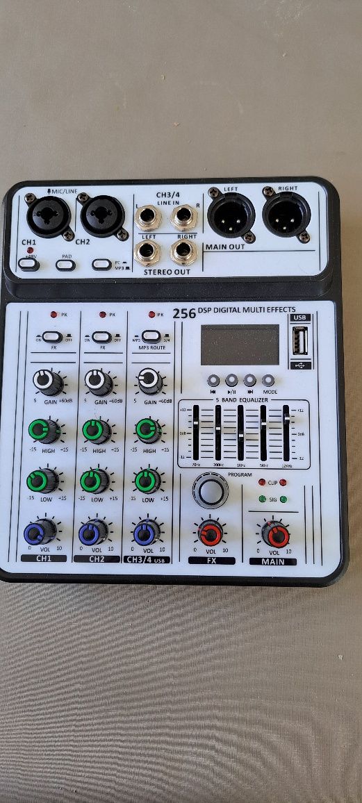 Mesa de mistura USB, Bluetooth  4 canais