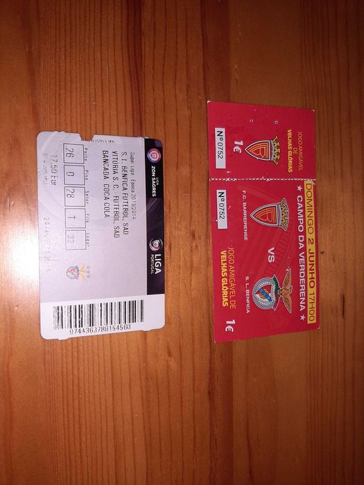 Bilhetes Usados da Liga de Futebol Portuguesa
