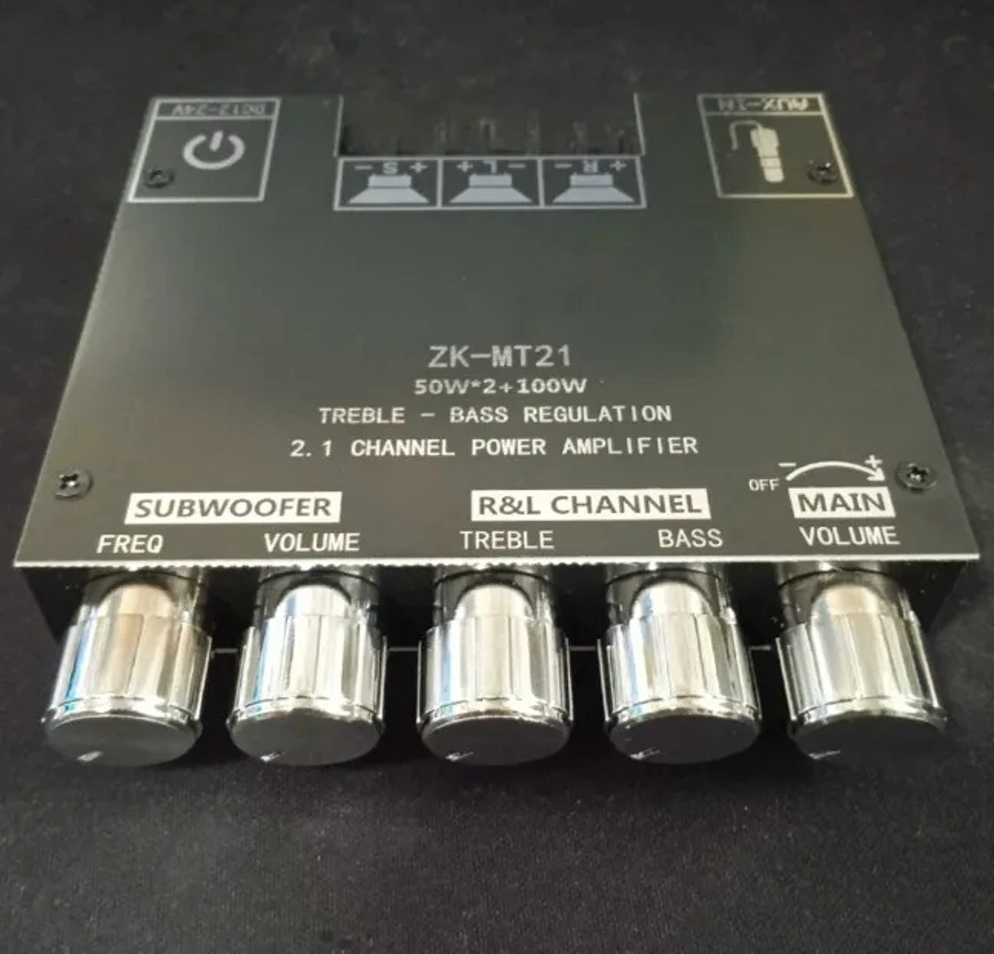 Крутий Підсилювач звуку 2.1 ZK-MT210 на 50W X 2 + 100W сабвуфер (ORIG)