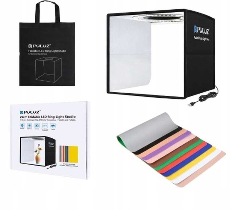 Namiot Bezcieniowy Fotograficzny 25cm Do Zdjęć Produktowych | GRATIS