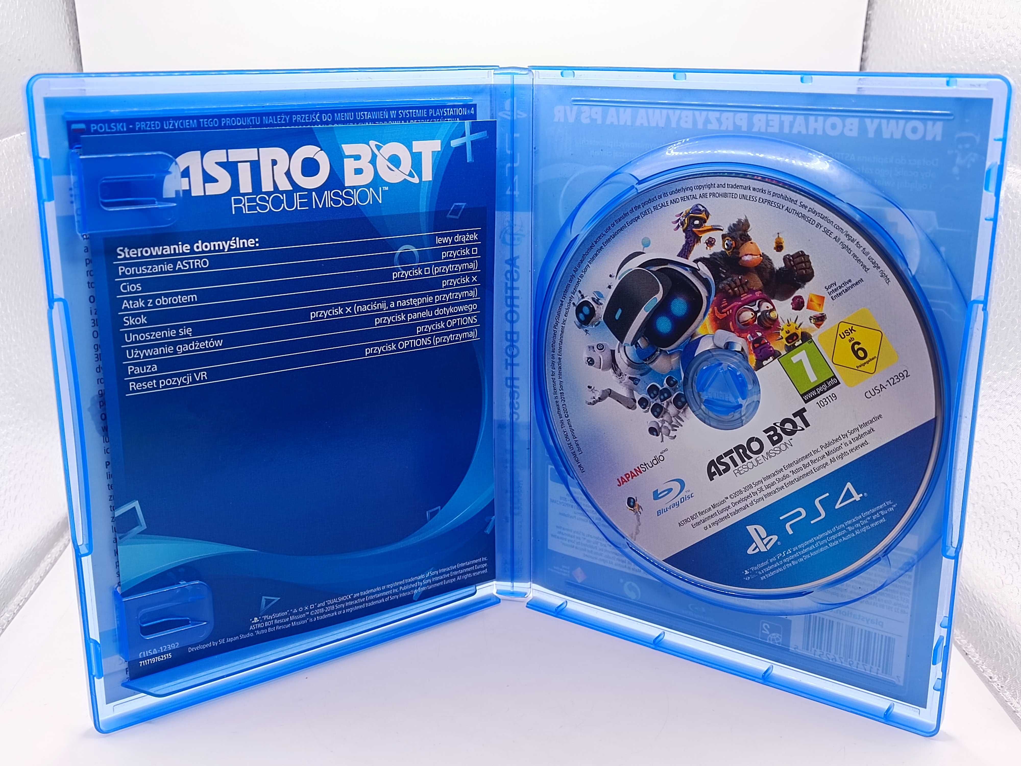 GRA Astro Bot Rescue Mission Wersja PL NA PS4 VR 1021/04/25L