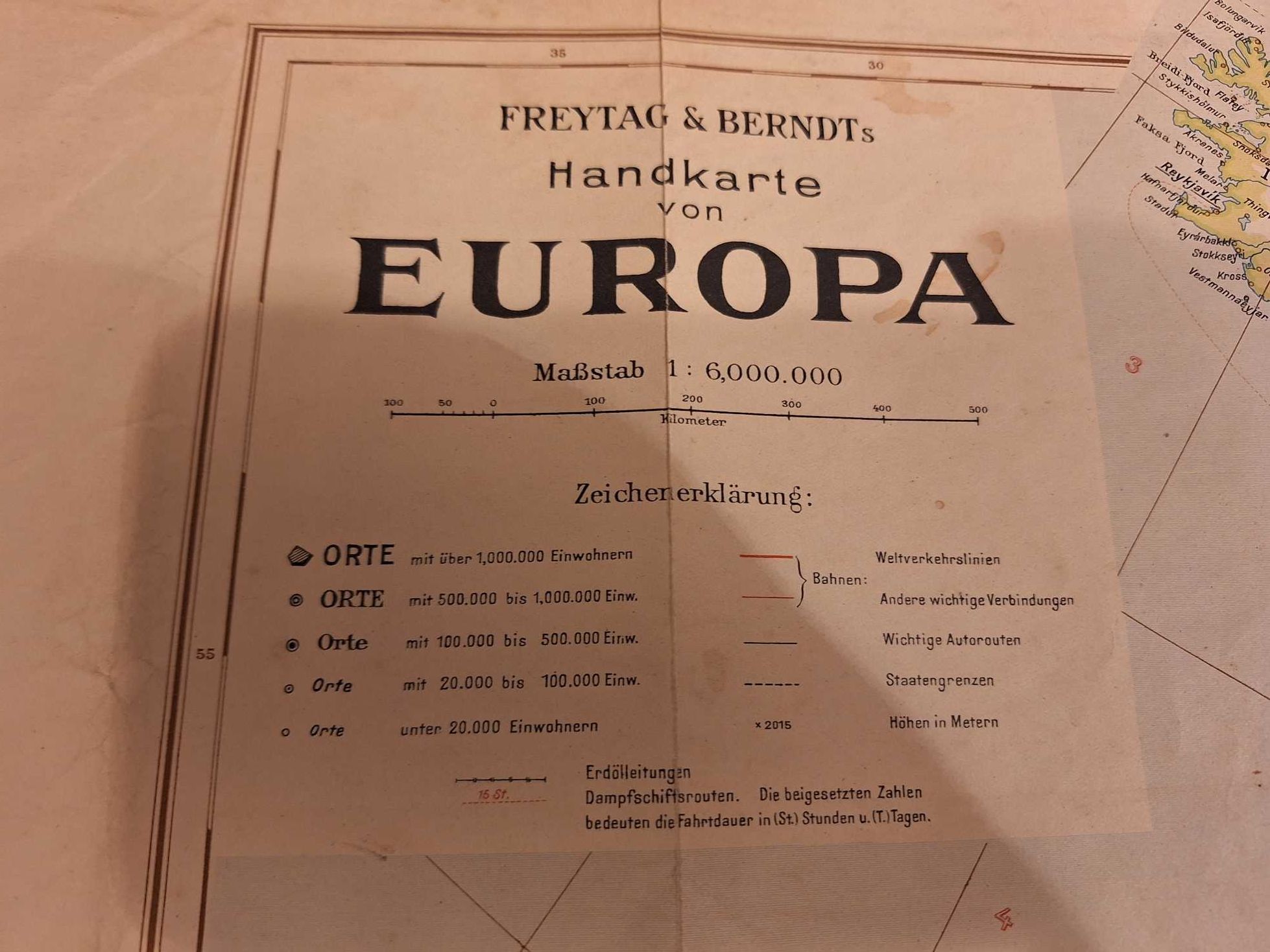 Mapa Europa 1940, Freytag & Berntd's , Wien