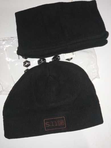 Gorro e Gola Polar Preto - Novo - 2 em 1