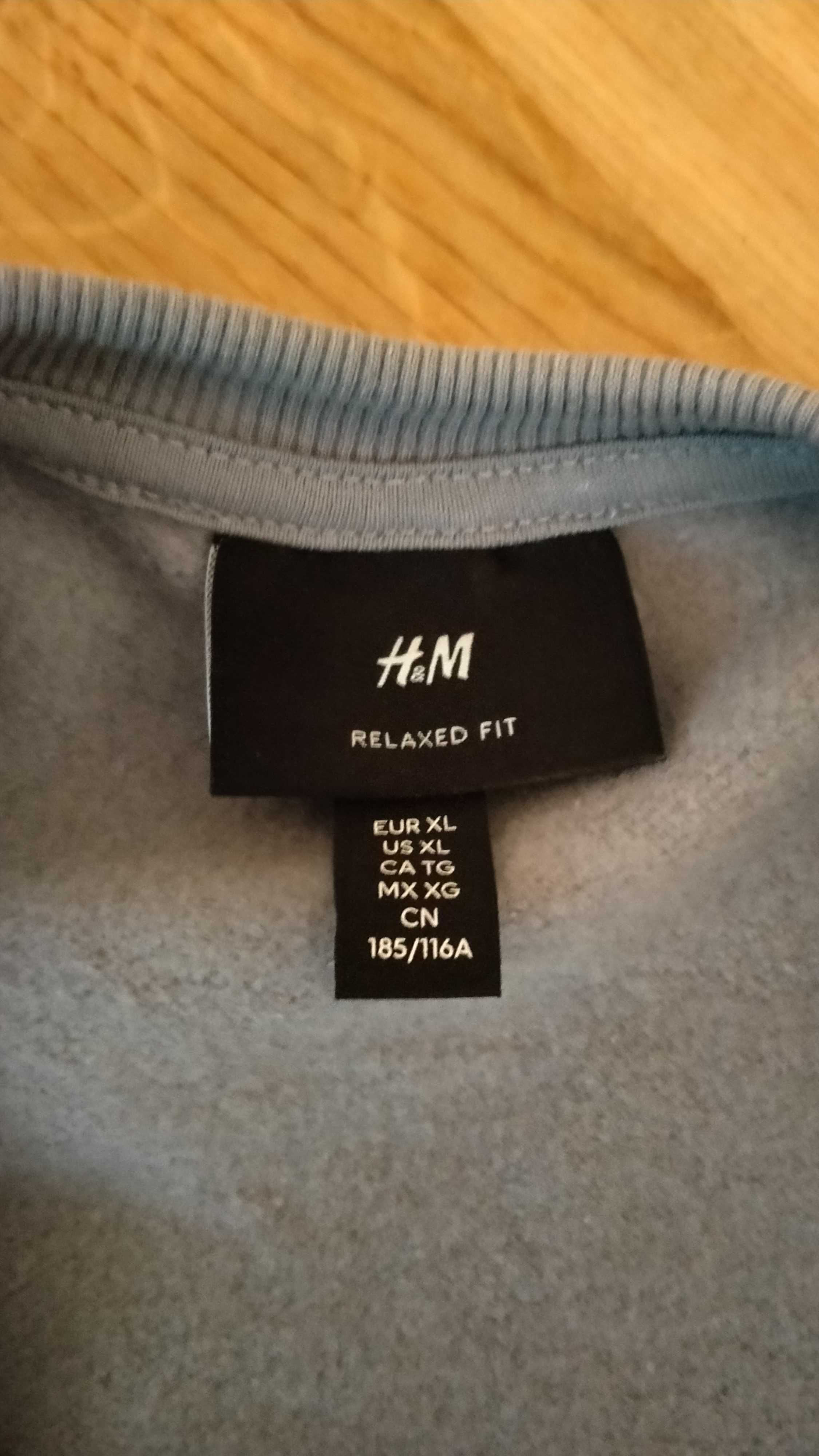 Męska bluza/bluzka H&M, duży rozmiar, kolor szary, Stan BDB