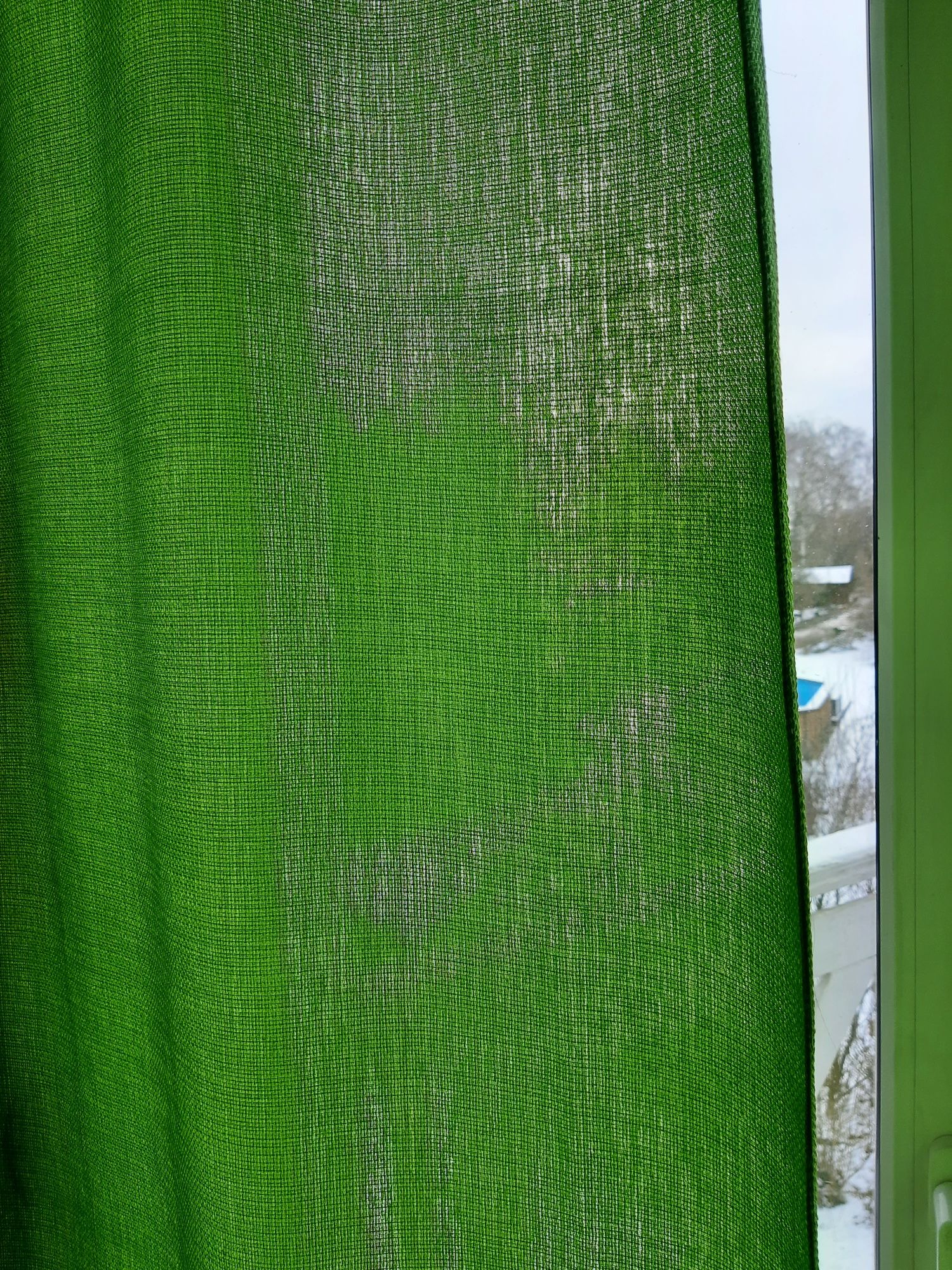 2 zasłony 70 cm na 235 cm. Zielone