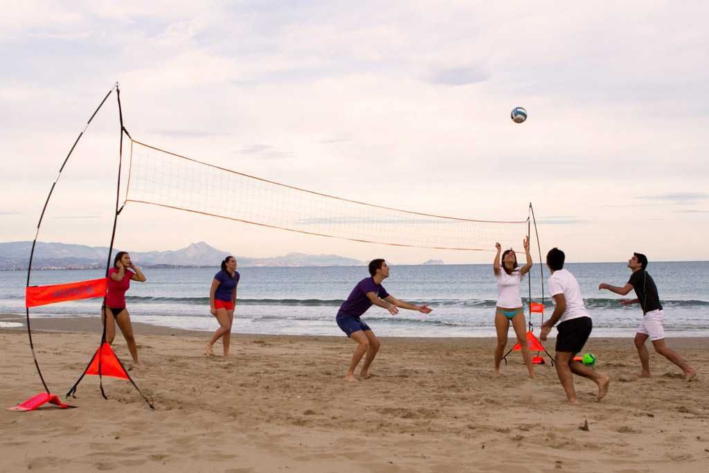 Rede de Voleibol de Praia Kipsta “The Net” – Nova, Laranja e Azul