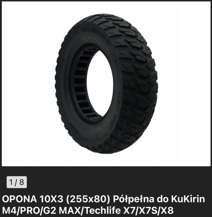 Opona bezdetkowa do hulajnogi elektrycznej