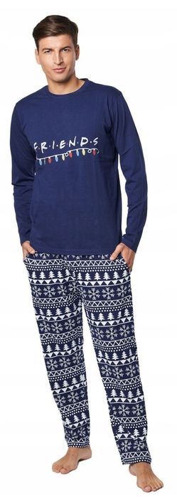 Friends świąteczna piżama L bawełna męska nowa