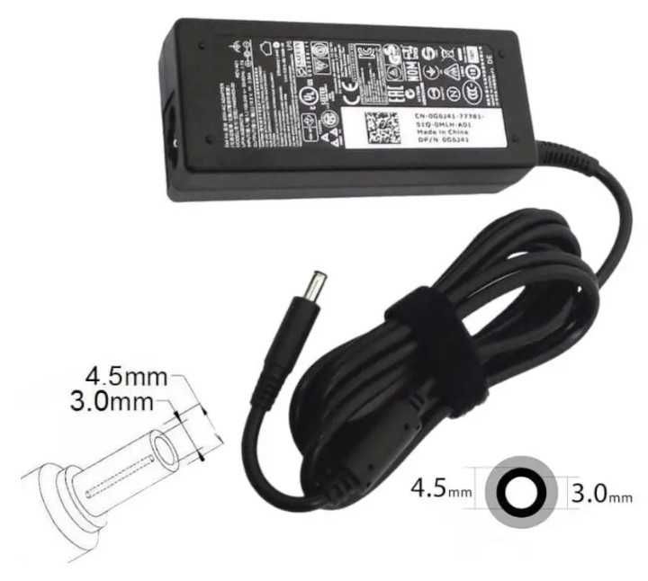 Блок живлення Dell 65W (19,5V 3.34A, 4.5×3,0 мм, PIN), оригинал