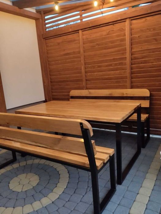 Nogi typu pająk z blatem Jesion