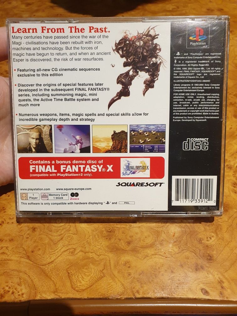 Final Fantasy VI(pal) . Оригінал з мануалом