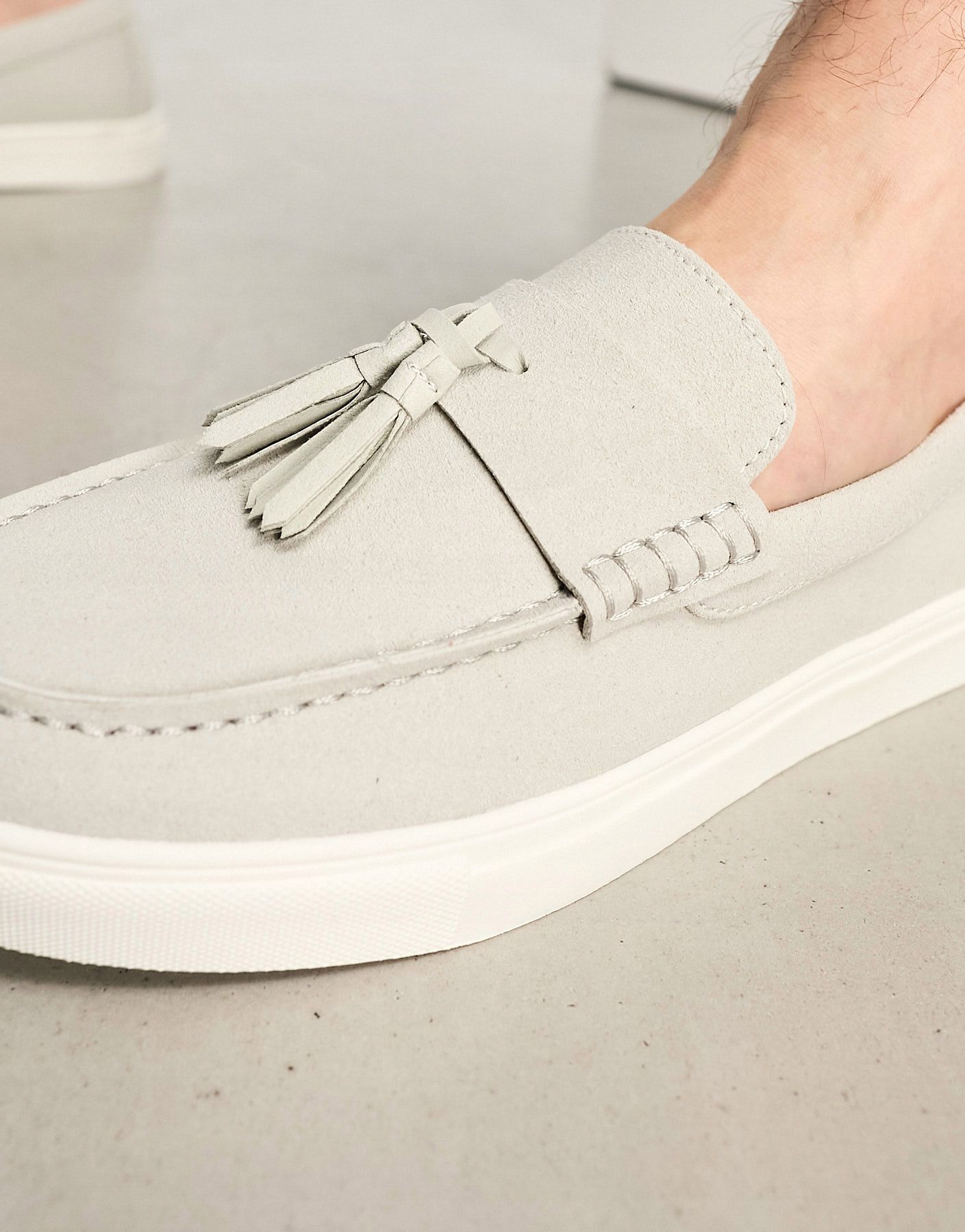 Asos Design 40,5 Klasyczne Mokasyny Szare R11099