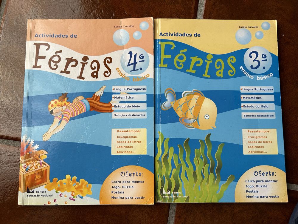 Livros de atividades de férias 3° e 4° anos