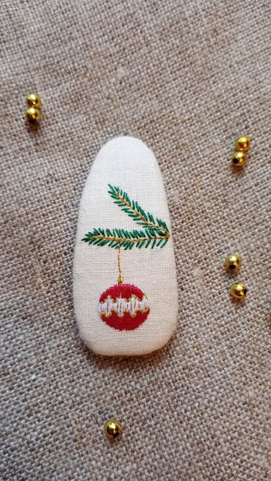 Haftowana biżuteria - ręcznie robione spinki (pyki) do włosów handmade