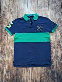Granatowa koszulka Polo polówka Ralph Lauren custom slim fit