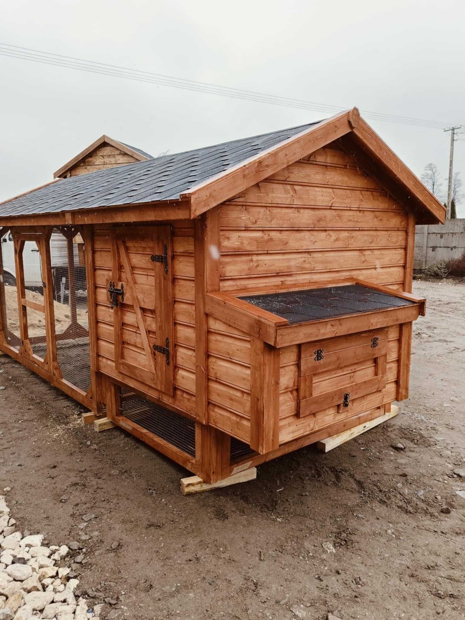 Kurnik 200x150x230h plus woliera 200x300 OCIEPLANY. od PRODUCENTA!!!
