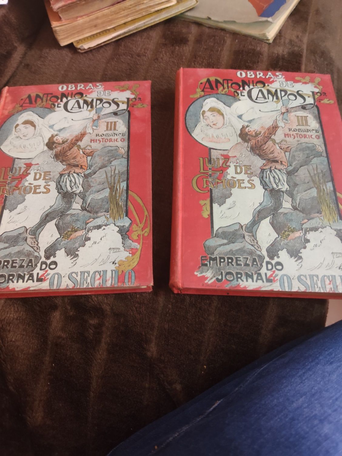 Livros antigos de 1904 obras Antonio de campos de romance Luiz de Camõ