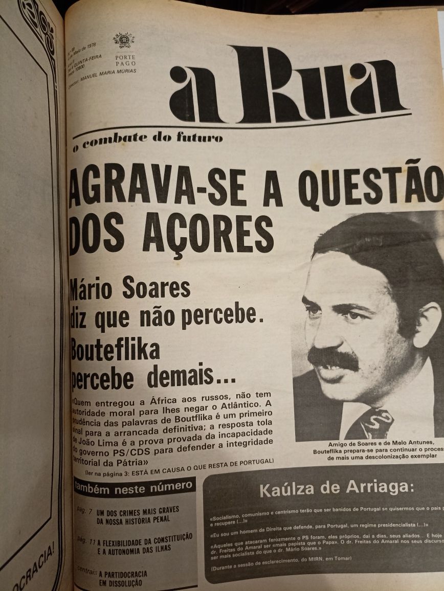 Edição encadernada de Jornal antigo "A Rua"
