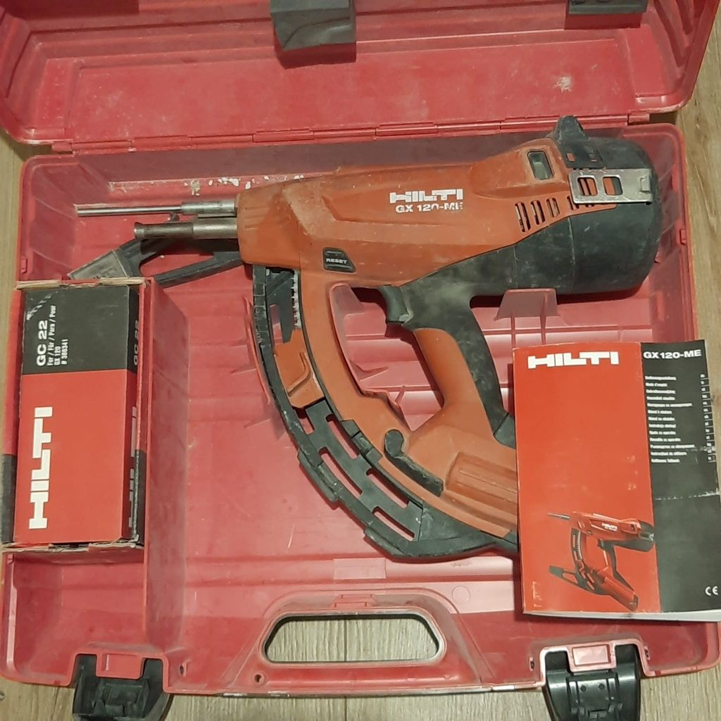 Osadzak Hilti Gx120ME i paczka gwoździ 750 sztuk plus gas