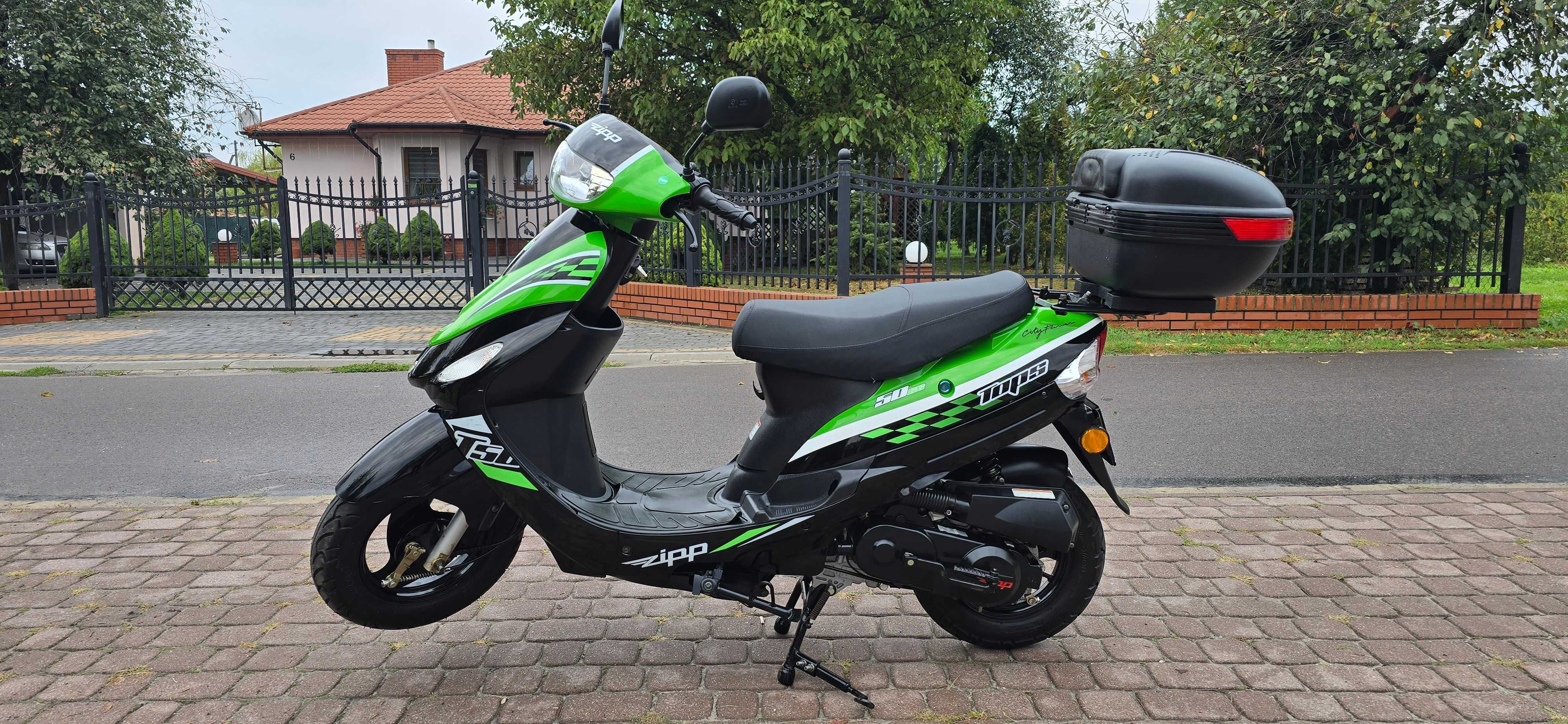 Skuter ZIPP CY50T-6 ! 2016r ! Zarejestrowany L1E !800km!Nowy !Kat.AM !