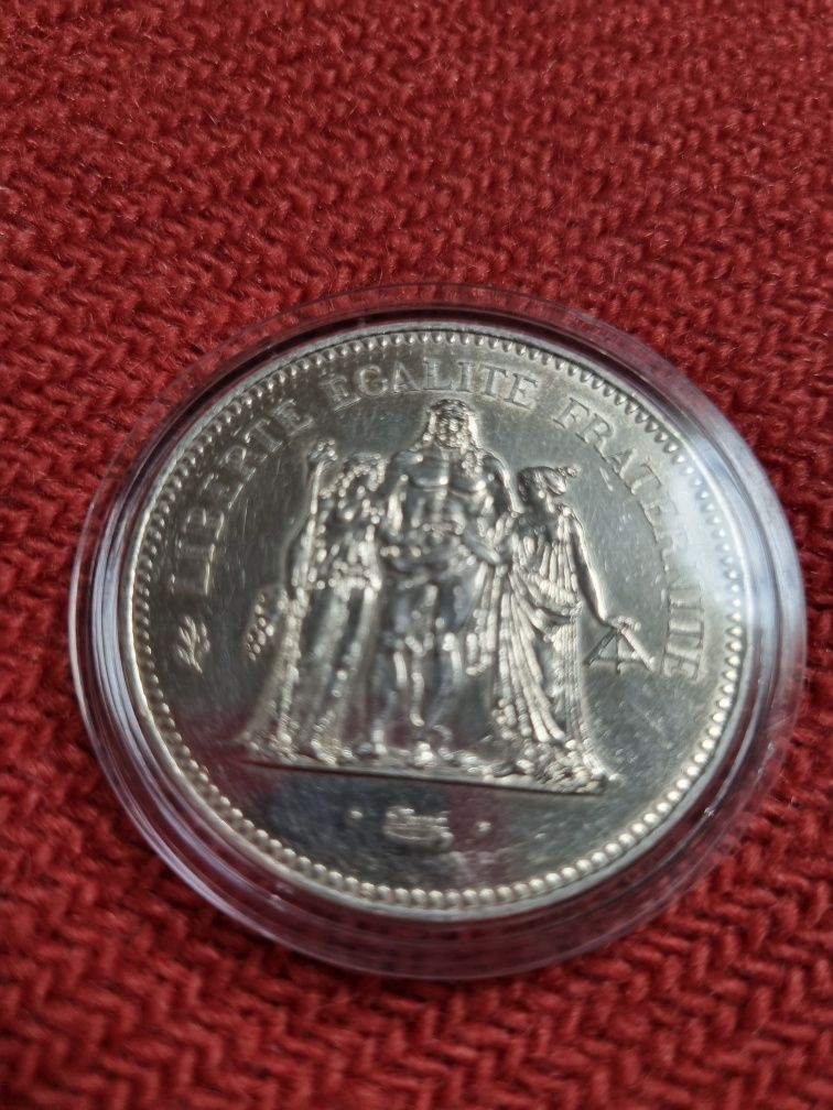 Moneta srebrna 50 franków 1979 ładny krążek srebra