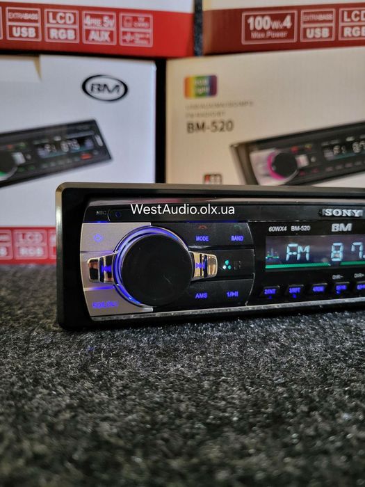 Блютуз автомагнитола BM-520/2 USB/SD/AUX/пульт