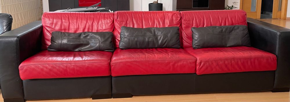 Sofá em pele 3 metros