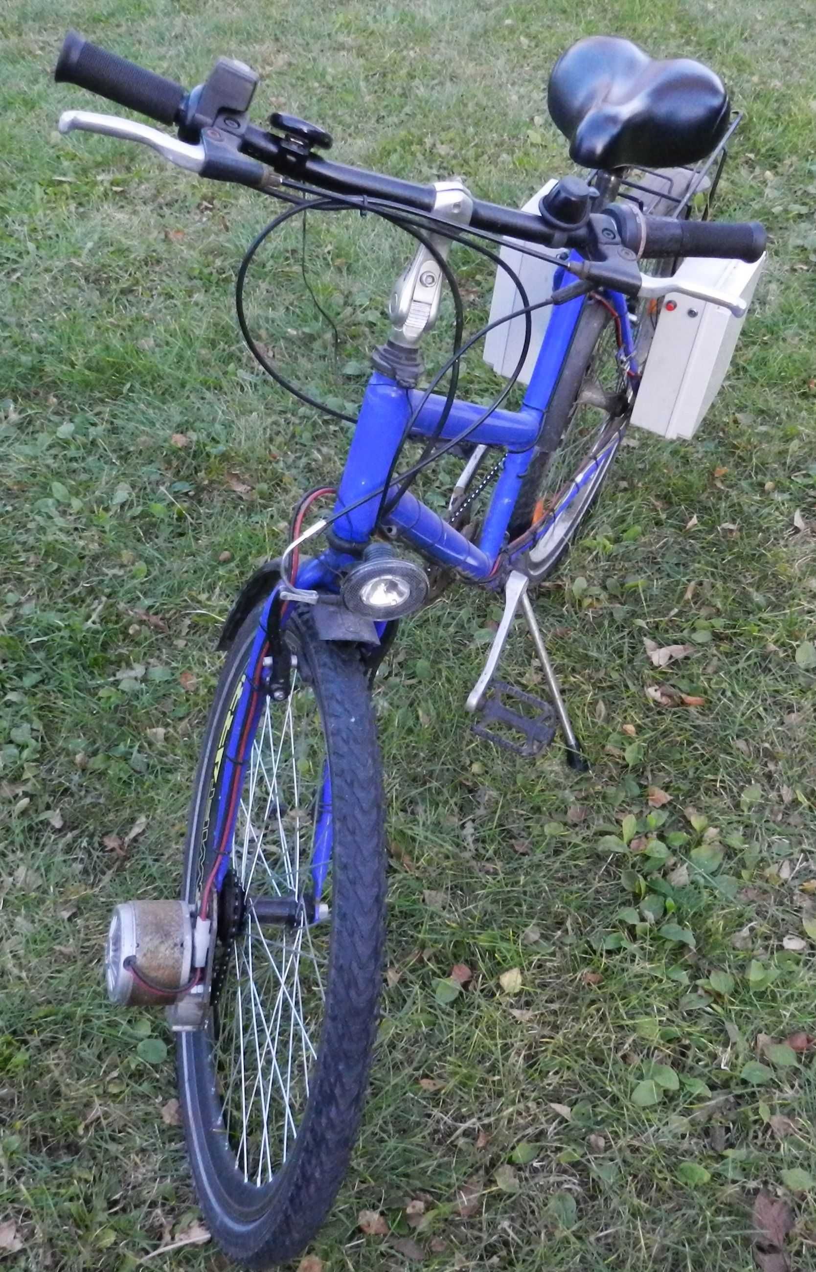 Rower z napędem elektrycznym 24V 250W, bez akumulatorów, sprawny