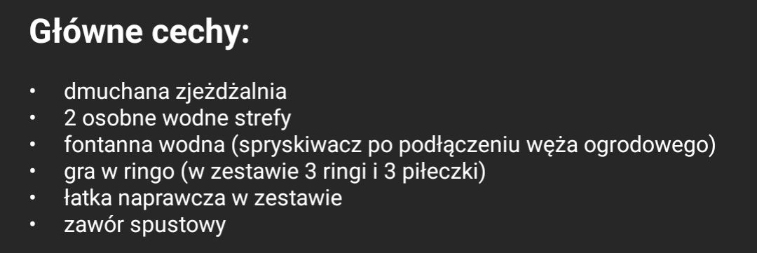 NOWY Basen dla dzieci 2+ ze zjeżdżalnią