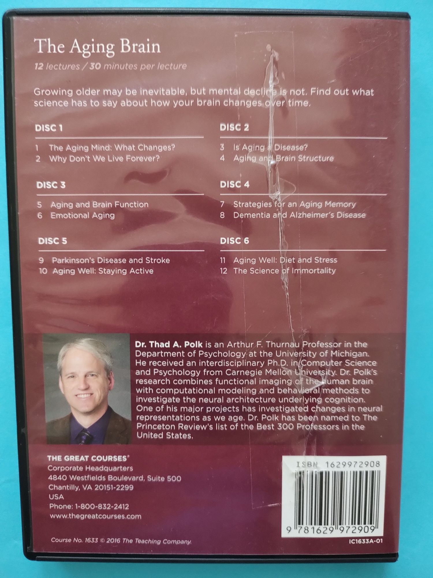 The Aging Brain 6 CD audiobook  6 godzin wykłady Prof. Thad Polk j.ang